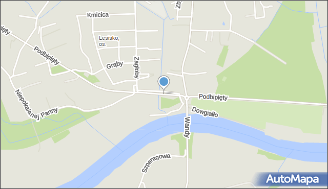 Kraków, Podbipięty Longinusa, mapa Krakowa