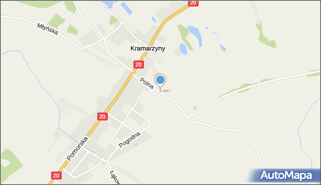 Kramarzyny, Polna, mapa Kramarzyny