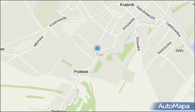 Kraśnik, Podleska, mapa Kraśnik