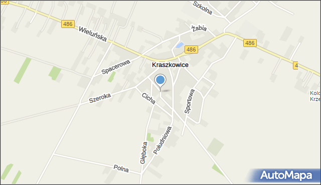 Kraszkowice, Poprzeczna, mapa Kraszkowice