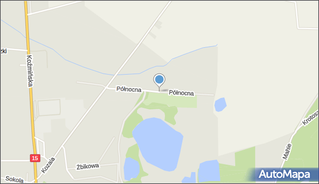 Krotoszyn, Północna, mapa Krotoszyna