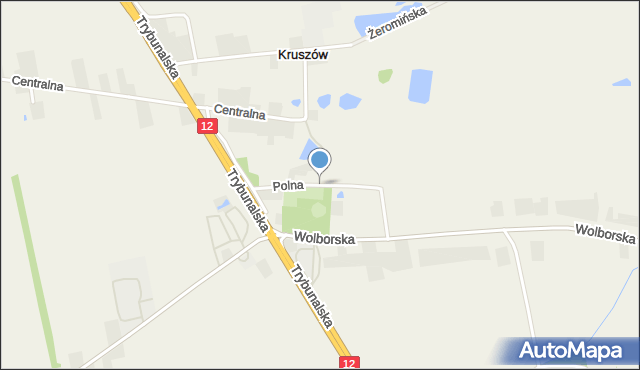 Kruszów, Polna, mapa Kruszów