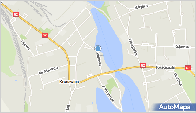 Kruszwica, Portowa, mapa Kruszwica