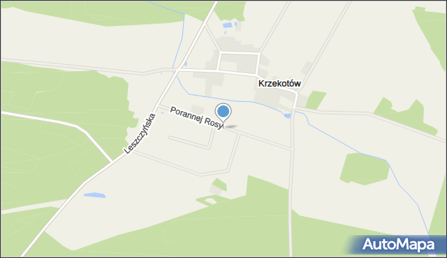 Krzekotów, Porannej Rosy, mapa Krzekotów