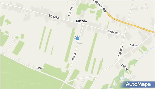 Kuczów, Polna, mapa Kuczów