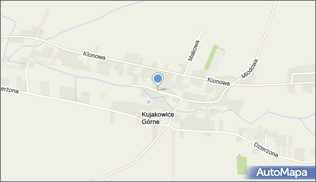 Kujakowice Górne, Powstańców Śląskich, mapa Kujakowice Górne