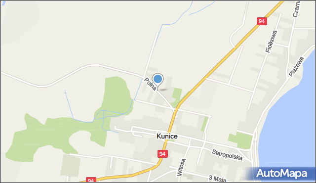 Kunice powiat legnicki, Polna, mapa Kunice powiat legnicki