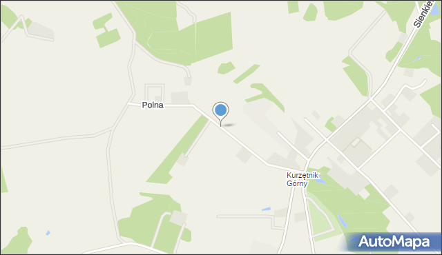 Kurzętnik, Polna, mapa Kurzętnik