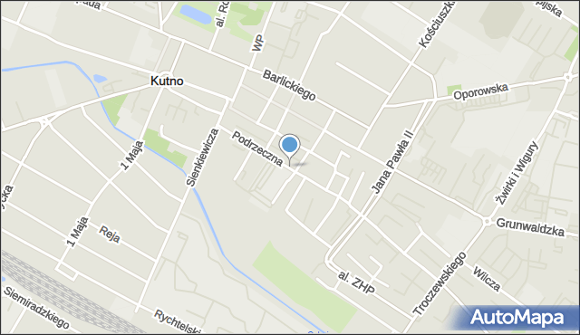 Kutno, Podrzeczna, mapa Kutno