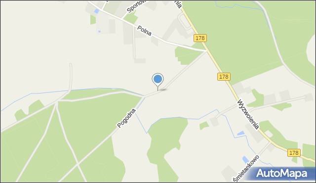 Kuźnica Czarnkowska, Pogodna, mapa Kuźnica Czarnkowska