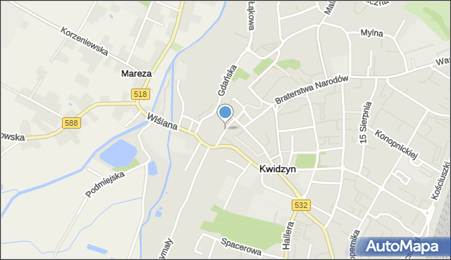 Kwidzyn, Podjazdowa, mapa Kwidzyn