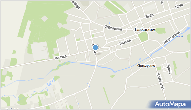 Łaskarzew, Polna, mapa Łaskarzew