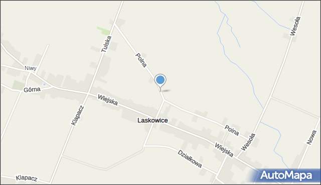 Laskowice gmina Lasowice Wielkie, Polna, mapa Laskowice gmina Lasowice Wielkie