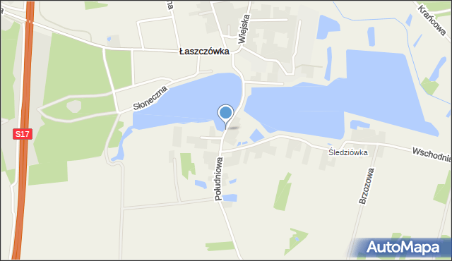 Łaszczówka, Południowa, mapa Łaszczówka