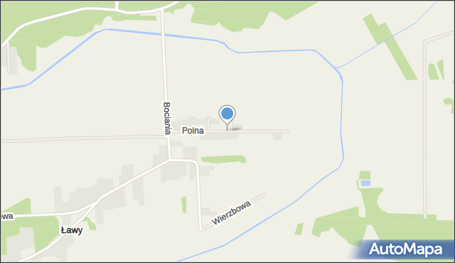 Ławy gmina Rzekuń, Polna, mapa Ławy gmina Rzekuń