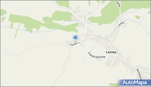Łaziska gmina Jemielnica, Polna, mapa Łaziska gmina Jemielnica