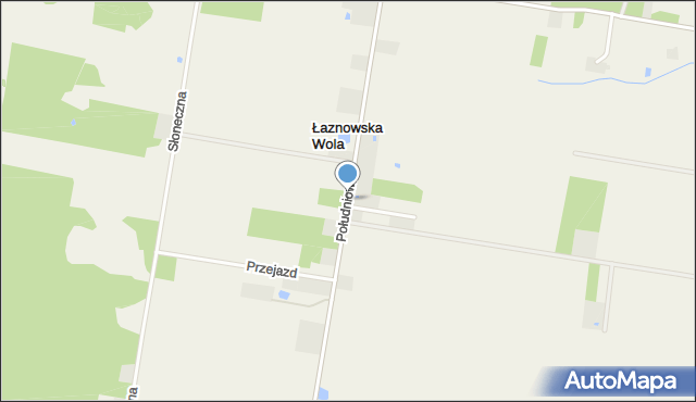 Łaznowska Wola, Południowa, mapa Łaznowska Wola