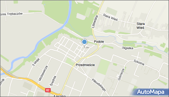 Łęczna, Północna, mapa Łęczna