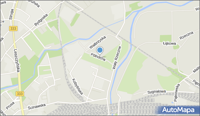 Legnica, Północna, mapa Legnicy