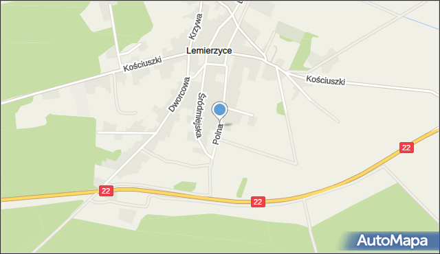 Lemierzyce, Polna, mapa Lemierzyce