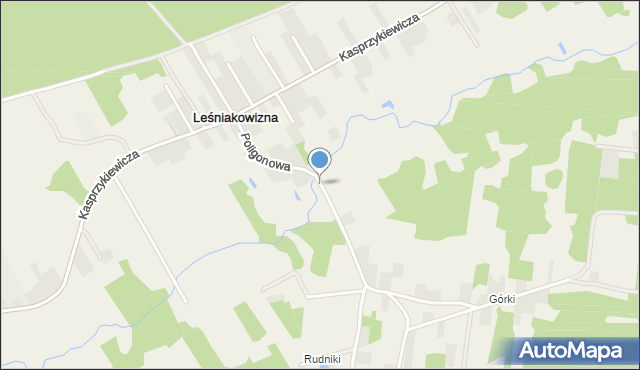 Leśniakowizna, Poligonowa, mapa Leśniakowizna