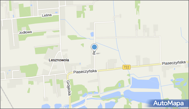 Lesznowola gmina Grójec, Polna, mapa Lesznowola gmina Grójec