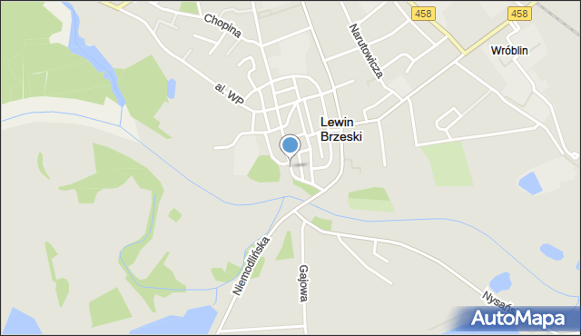 Lewin Brzeski, Pocztowa, mapa Lewin Brzeski