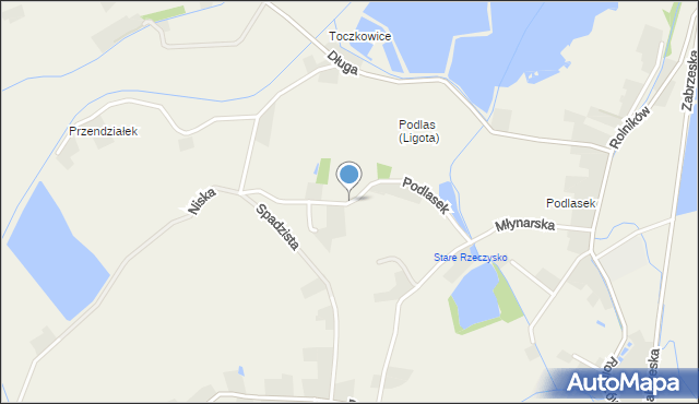 Ligota gmina Czechowice-Dziedzice, Podlasek, mapa Ligota gmina Czechowice-Dziedzice