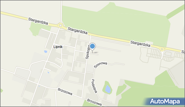 Lipnik gmina Stargard, Polna, mapa Lipnik gmina Stargard