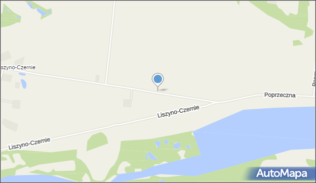 Liszyno, Poprzeczna, mapa Liszyno