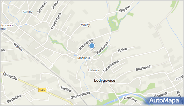 Łodygowice powiat żywiecki, Pochyła, mapa Łodygowice powiat żywiecki