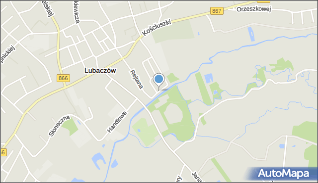 Lubaczów, Podzamcze, mapa Lubaczów