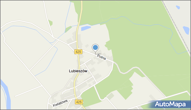 Lubieszów gmina Bierawa, Polna, mapa Lubieszów gmina Bierawa