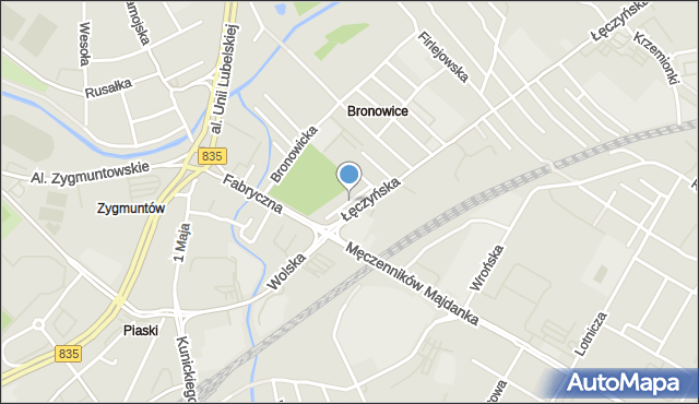 Lublin, Podlaska, mapa Lublina