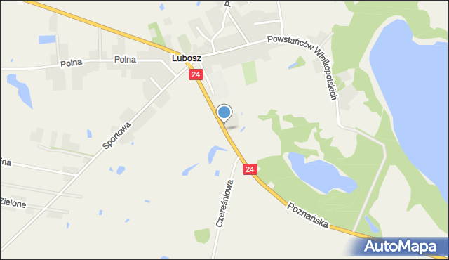 Lubosz, Poznańska, mapa Lubosz