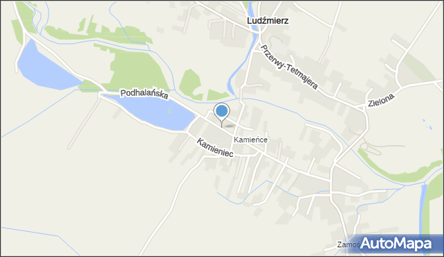 Ludźmierz, Podhalańska, mapa Ludźmierz