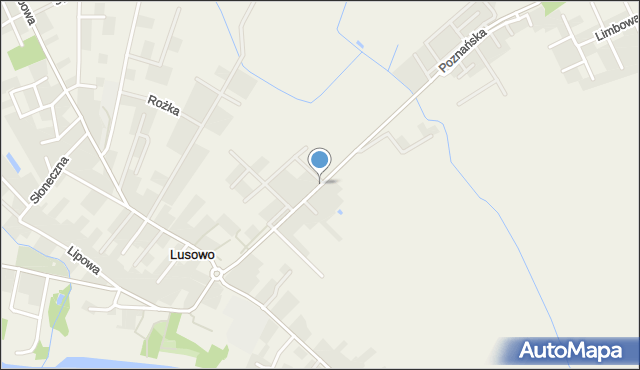 Lusowo, Poznańska, mapa Lusowo