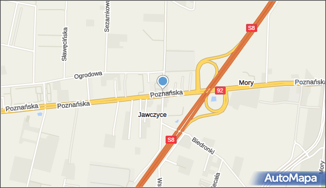 Macierzysz, Poznańska, mapa Macierzysz