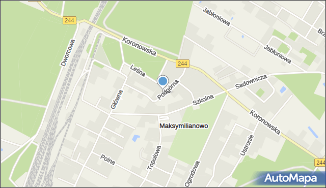 Maksymilianowo gmina Osielsko, Podgórna, mapa Maksymilianowo gmina Osielsko