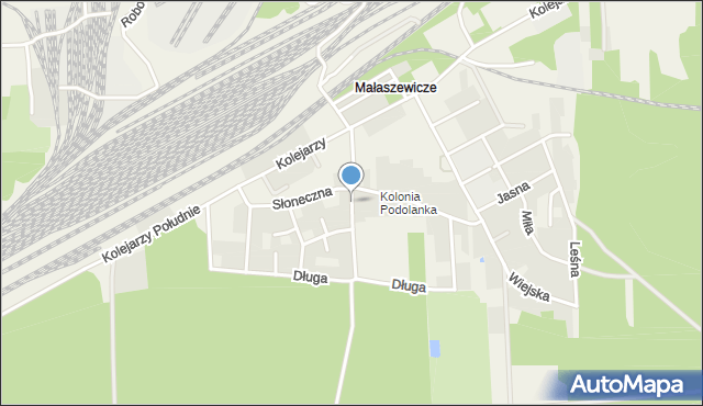 Małaszewicze, Podleśna, mapa Małaszewicze