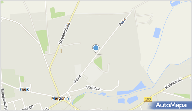 Margonin, Polna, mapa Margonin
