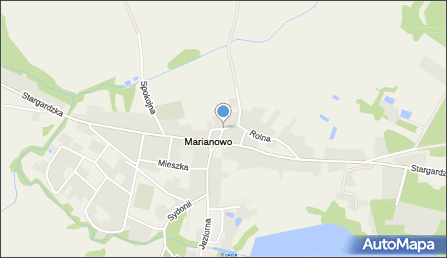 Marianowo powiat stargardzki, Polna, mapa Marianowo powiat stargardzki