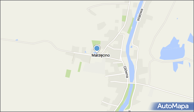 Marzęcino, Polna, mapa Marzęcino