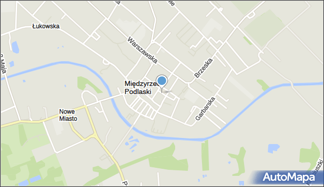 Międzyrzec Podlaski, Poprzeczna, mapa Międzyrzec Podlaski