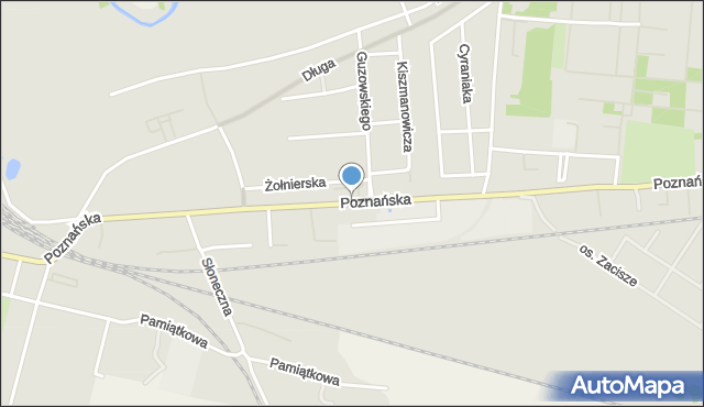Międzyrzecz, Poznańska, mapa Międzyrzecz