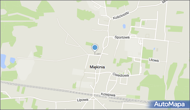 Miękinia powiat średzki, Polna, mapa Miękinia powiat średzki