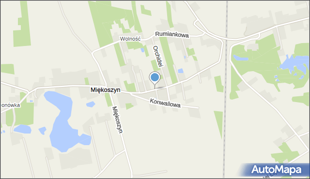 Miękoszyn, Polnych Kwiatów, mapa Miękoszyn