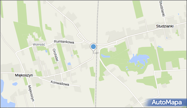 Miękoszynek, Polnych Kwiatów, mapa Miękoszynek