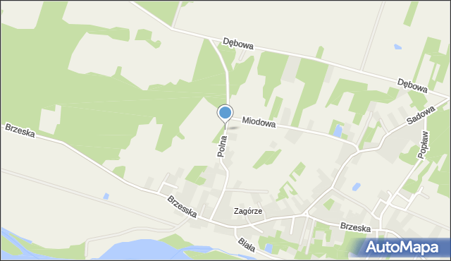 Mielnik powiat siemiatycki, Polna, mapa Mielnik powiat siemiatycki