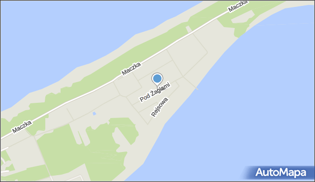 Mielno powiat koszaliński, Pod Żaglami, mapa Mielno powiat koszaliński